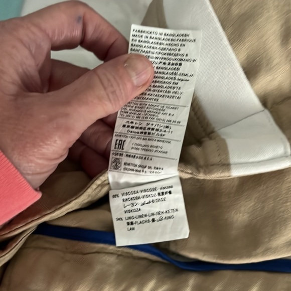 VTG Benetton,Silky & So Soft, Snap & Drawstring,High-Waisted,Pockets,Size 8 - Picture 8 of 11